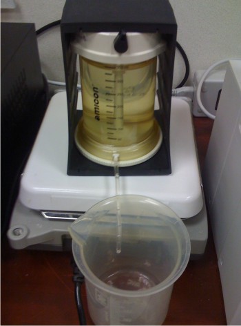 Sistema de ultrafiltración para la caracterización de péptidos.
