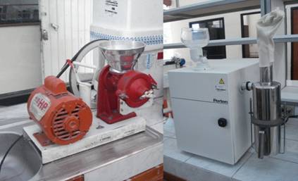 Figura 1. Molino nixtamalero y de martillo con el que se procesa el grano de Azufrado Higuera para la obtención de harina.